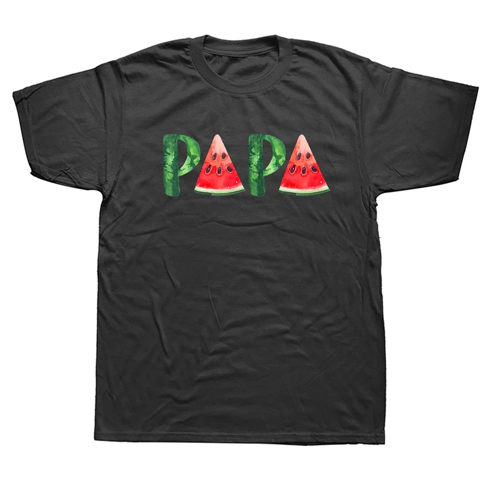 

Papa Watermelon Dad Funny Father's Day T Shirt Graphic Cotton Streetwear Short Sleeve Birthday Gifts Daddy T-shirt Mens Clothing