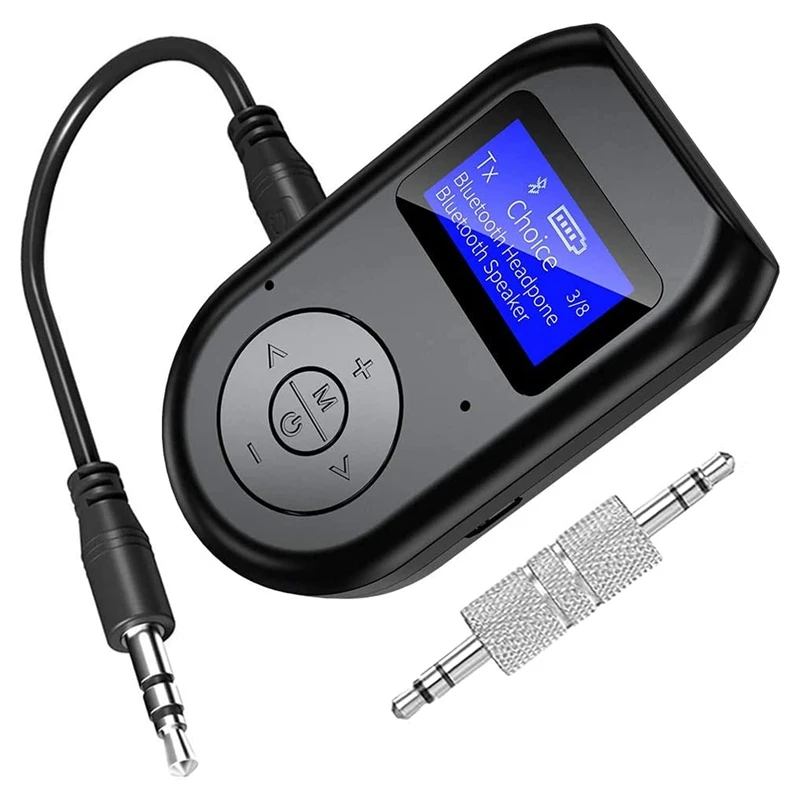 

Bluetooth-передатчик с приемником, беспроводной Bluetooth 5,0 AUX адаптер с низкой задержкой для автомобильной/домашней стереосистемы