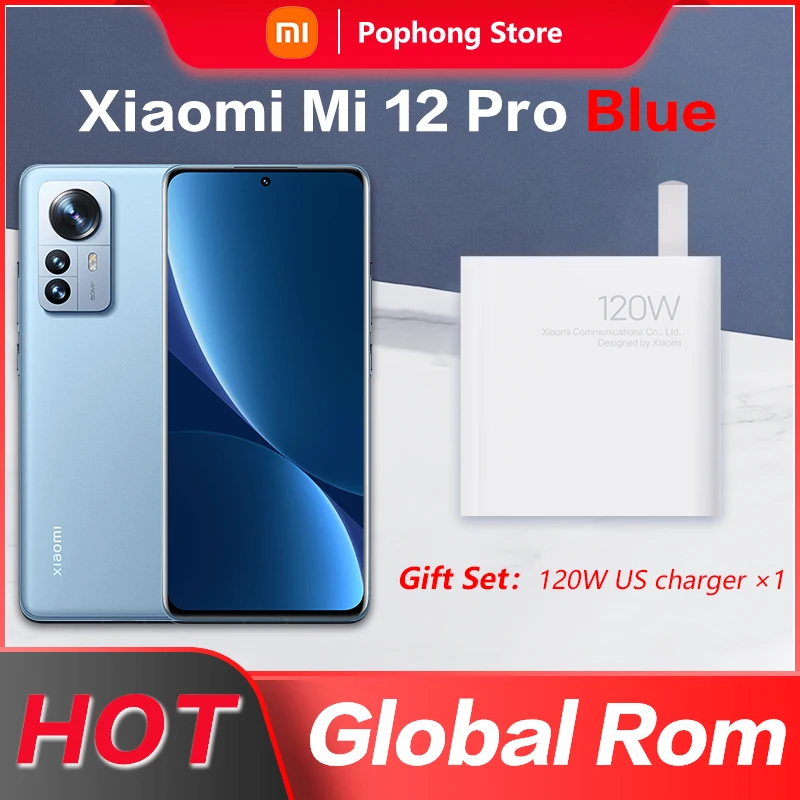 global rom xiaomi mi 12 pro 5g mobile phone 6 73 inch display 120hz 4600mah snapdragon 8 gen 1 octa core up to 120w fast charge free global shipping