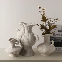 ceramic white vases hydroponics scandinavian style simple flower pot table accessories bathroom aesthetic room decor decoration