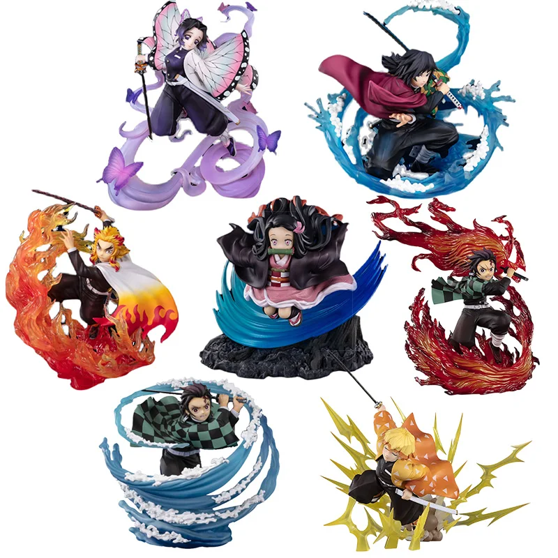 

Bandai Anime Figure Demon Slayer Zero Kochou Shinobu Tomioka Giyuu Kyoujurou Action PVC Model Figurals Brinquedos Toys