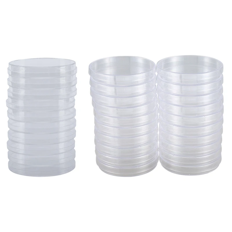 

30 Pcs Sterile Plastic Petri Dishes, 10 Pcs 90 X 15Mm & 20 Pcs 100 X 15Mm