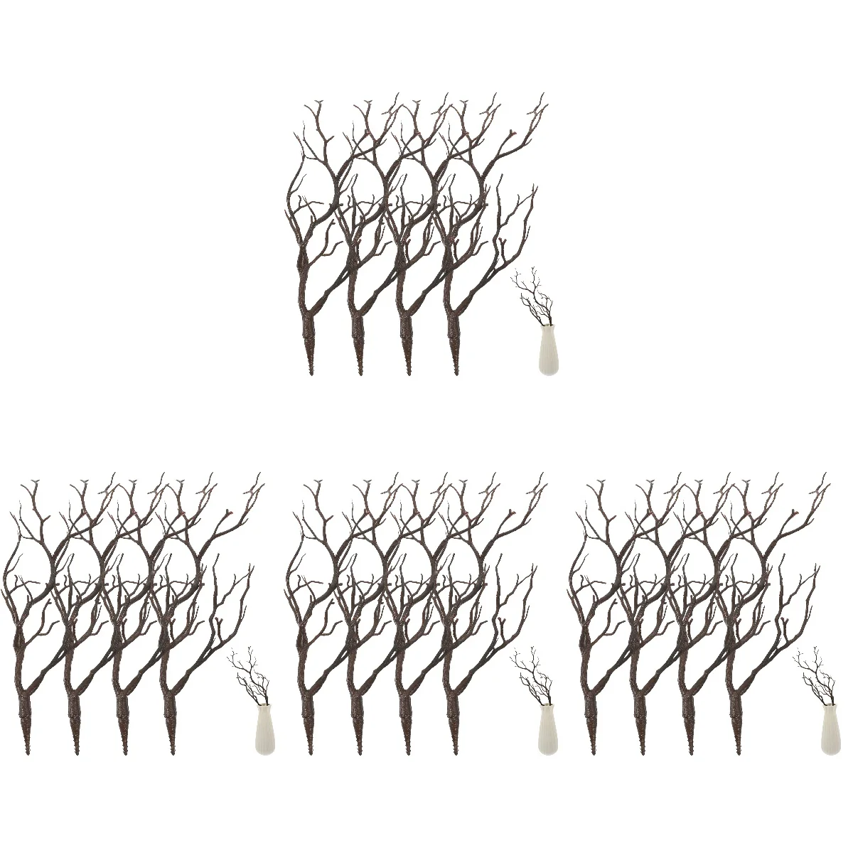 

16 pcs Artificial Dried Plastic Antler Branches Plastic DIY Craft Branches Decorative Stems
