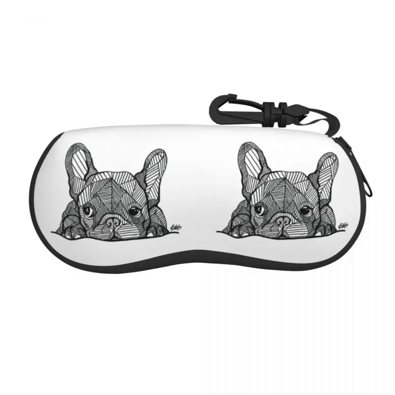 

Custom French Bulldog Shell Glasses Case Unisex Fashion Frenchie Dog Lover Eyeglasses Case Sunglasses Protector Box