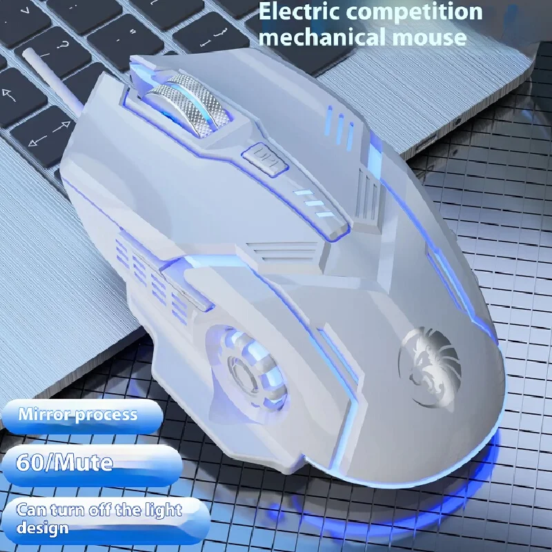 F7 Механическая проводная USBба Mute RGB Легкий звук Игровой офис CSGO Домашний