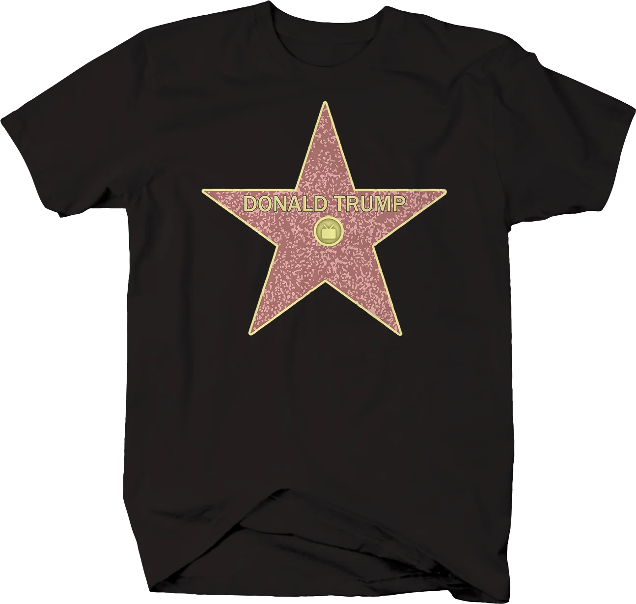 

unique Trump Walk of Fame Star President T Shirt. High Quality Cotton, Large Sizes, Breathable Top, Loose Casual T-shirt