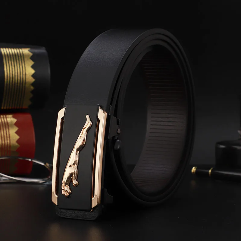 

Men's Belt Metal Business Leisure Belt Fashion Automatic Buckle Suit Belt Leather Man