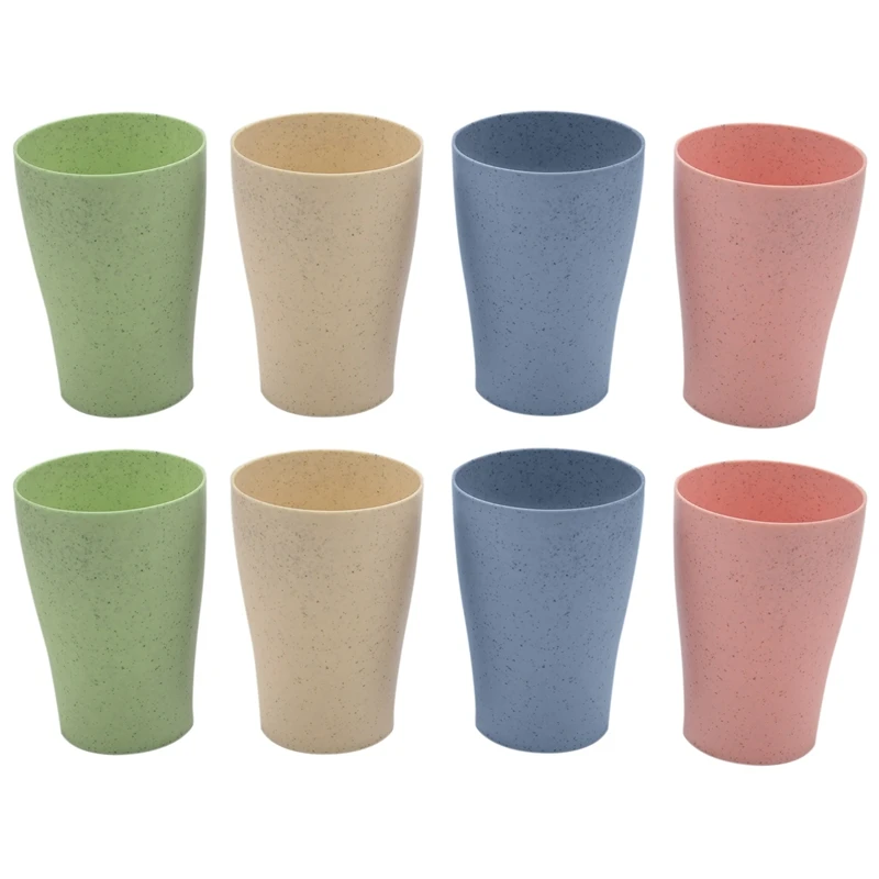 

Экологичная биоразлагаемая кружка из пшеничной соломы, чашка для воды, кофе, молока, сока, чая (8 шт.)