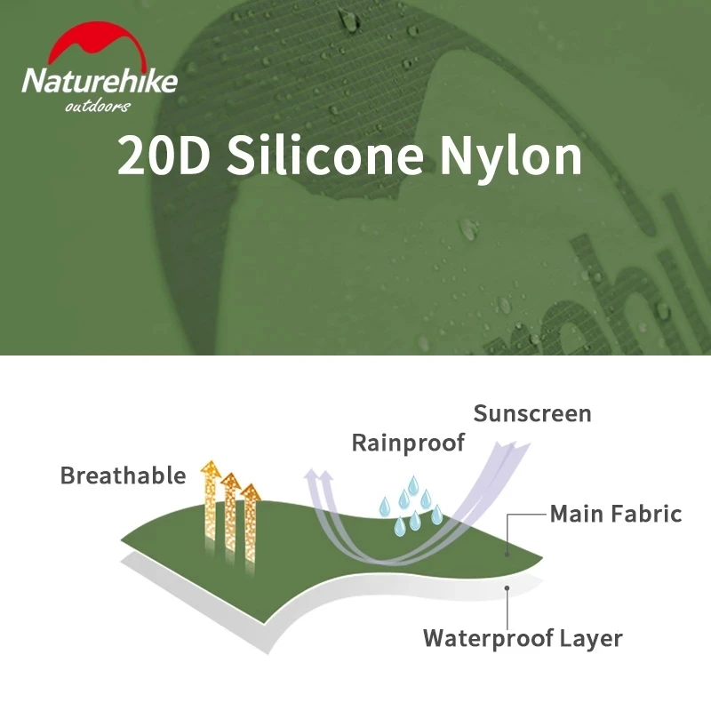 Naturehike Cycling Camping 2 Person Tent 20D Silicone Nylon Outdoor Waterproof Ultralight Tent Camping Backpack Nature hike Tent