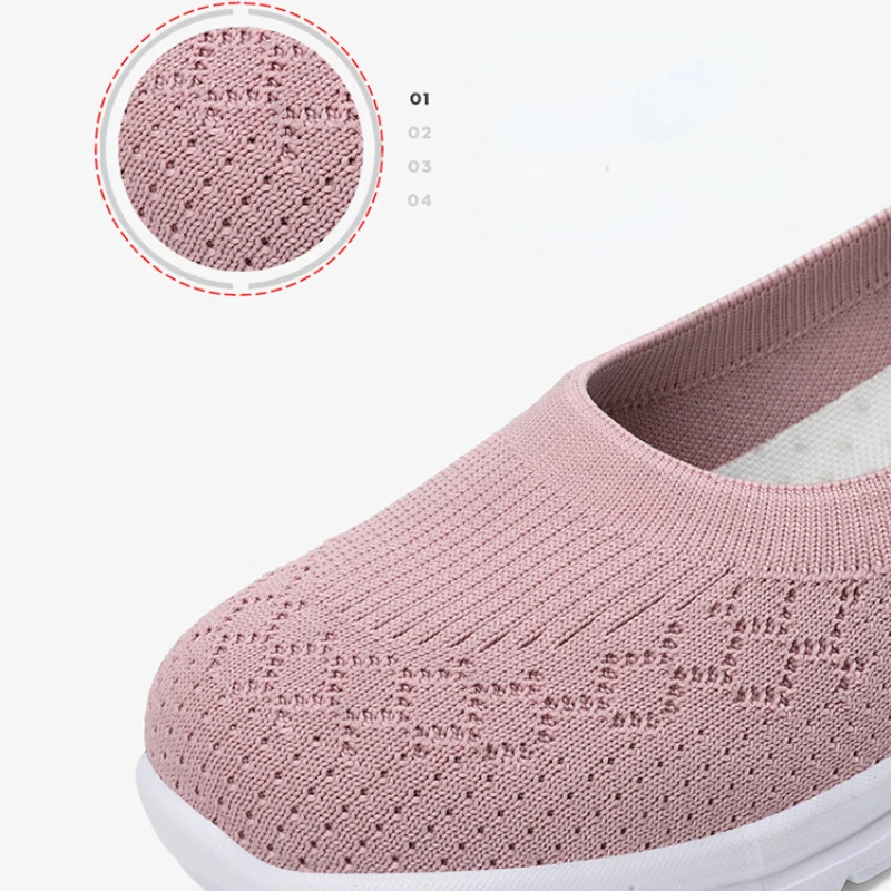 Women's Flats Shoes High Quality Casual Sneakers Slip-on Comfortable Shoes Loafers Size 42 Walking Workout Sports Leisure