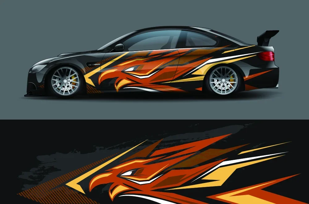 Виниловая оберточная пленка с изображением тигра на весь корпус современный