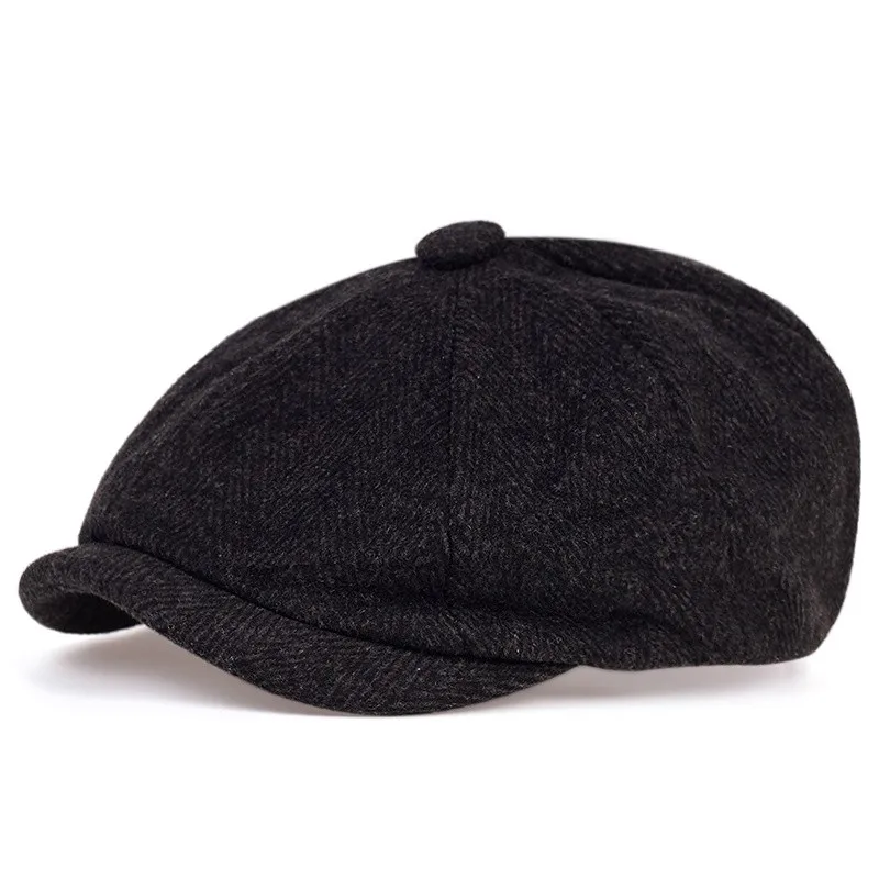 Новинка ретро кепка газетчика в елочку Мужская сшитый берет осенне-зимний