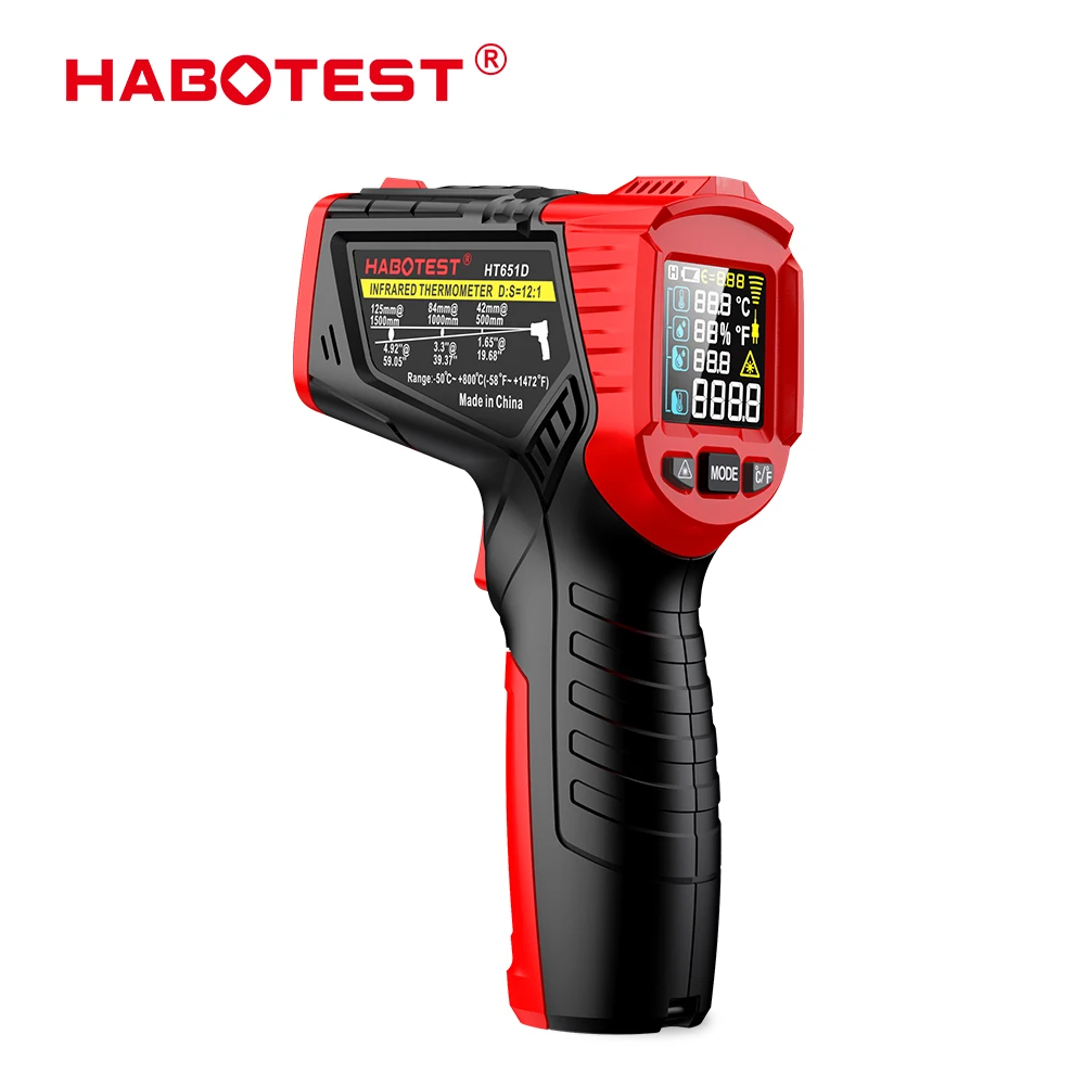 

HABOTEST Infrared Thermometer Non-Contact Laser Temperature Meter -50℃-400℃ Pyrometer Industrial Digital IR Temperature Gun