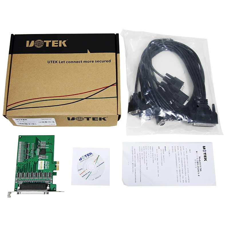 Промышленная последовательная карта UOTEK PCI-E к RS-232 PCIE к RS232 8-портовый высокоскоростной преобразователь DR62 Com Разъем DB9 4U UT-788 (art.: 3920cbe37dcb2) - 3920cbe37dcb2