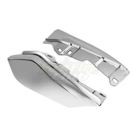 motorcycle chrome engine heat shield mid frame air deflector trim for harley touring road king street glide flhx electra glide