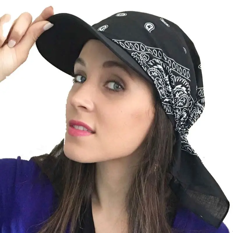 

CANZE New Lady Sunshade Brim Square Towel Hat Cotton Amoeba Headscarf Hat Outdoor Sunshade Hat