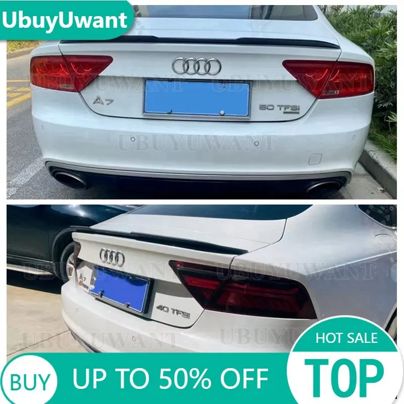 

Спойлер для Audi A7 2013 2014 2015 2016, спойлер высокого качества из углеродного волокна/АБС-пластика, спойлер для заднего крыла автомобиля