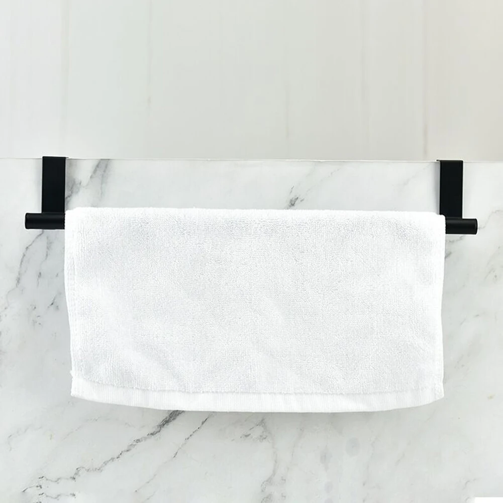 

Towel Rack Over Door Towel Bar Hanging Holder Stainless Steel Bathroom Kitchen Cabinet Towel Rag Rack Shelf Hanger