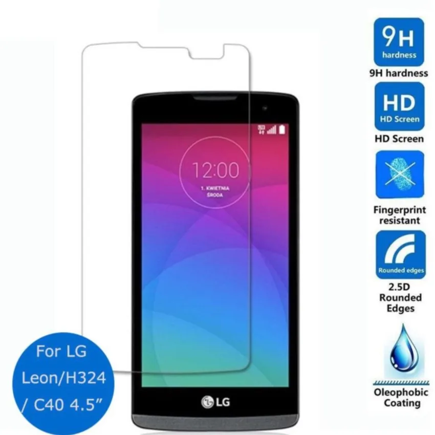 Для LG Leon защитная пленка из закаленного стекла 0,26 мм 2,5 9h безопасная защита экрана on H324 H320 H340F H345 Y50 C40 Dual Guard