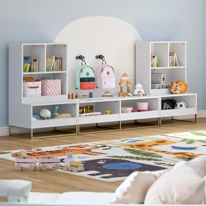 

3 Piece Stand & Toy Storage Organizer / Bookcase Bundle, White