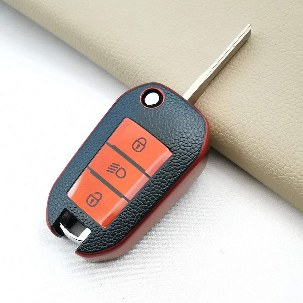 

ТПУ кожаный чехол для автомобильного ключа чехол для Citroen C4L CACTUS C5 C3 C6 C8 Picasso Xsara для Peugeot 3008 308 RCZ 508 408 2008