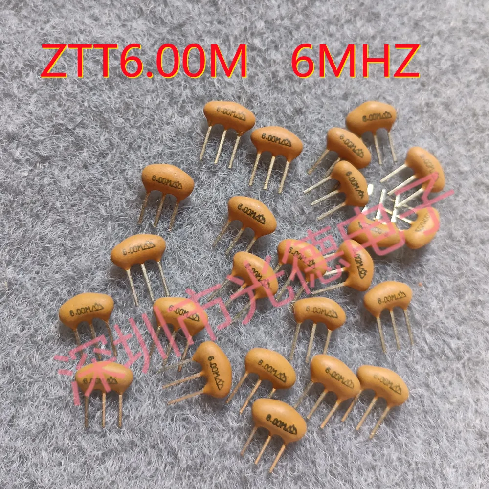 

100 шт./6 м Встроенный керамический кварцевый осциллятор ZTT6.00M 6,00 M керамический Вибрационный Штатив 6 МГц желтый ZTA6.00MG