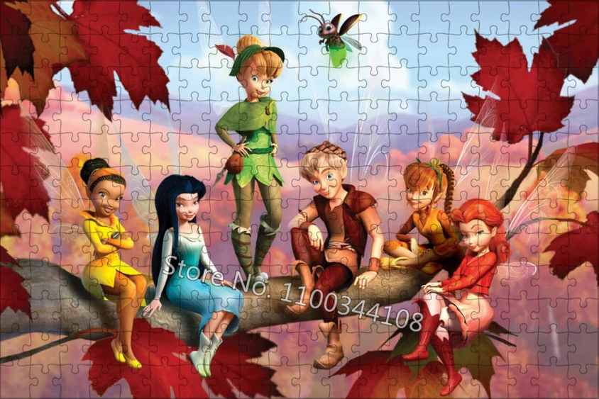 Пазлы Disney Tinker Bell для детей развивающие игрушки сборки 300/500/1000 шт. пазлы взрослых