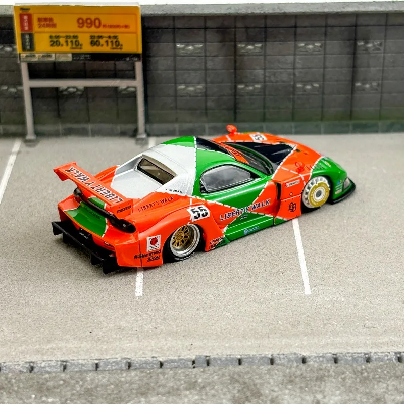 INNO 1/64 LBWK Mazda RX7 (FD3S)LB-SUPER SILHOUETTE Игрушечный автомобиль из сплава литая под давлением