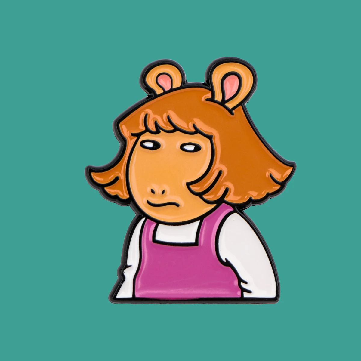 Детская эмалированная брошь в виде кролика