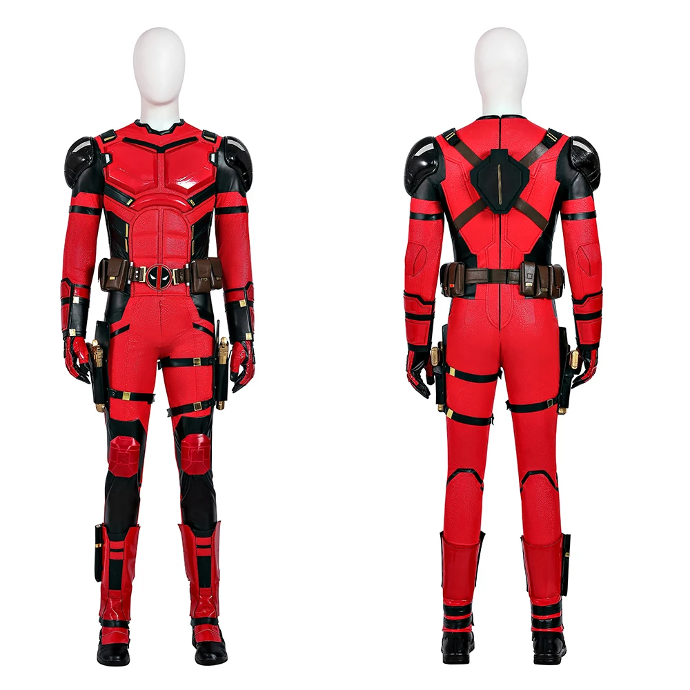 2024 Хэллоуин новый фильм DP3 мистер пул воин косплей костюм красный комбинезон