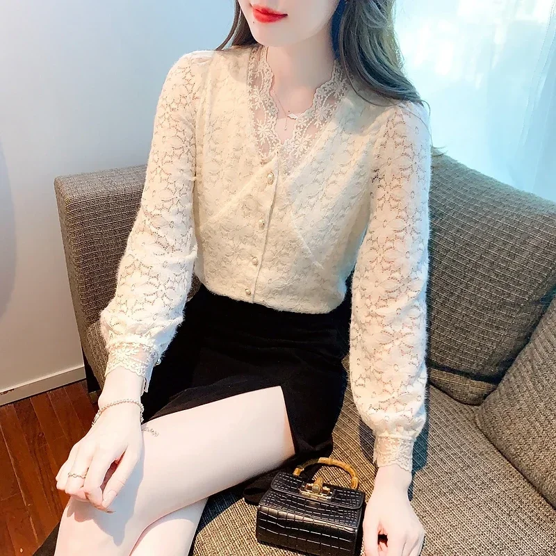 Модная женская рубашка с v-образным вырезом и длинным рукавом бархатная