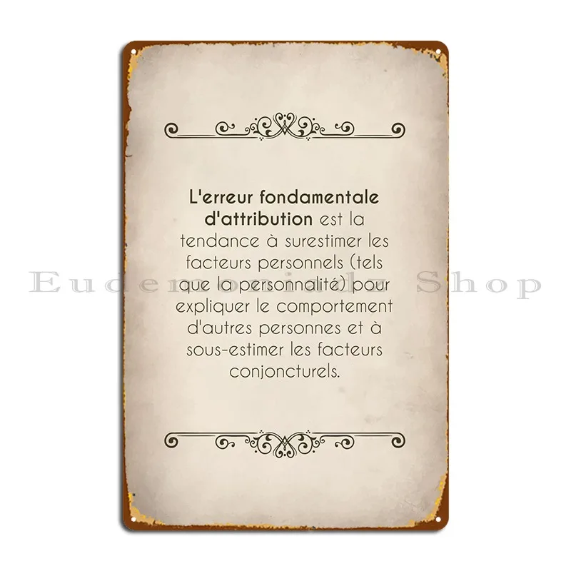 

Erreur D'attribution Metal Signs Party Club Wall Decor Customize Create Tin Sign Poster