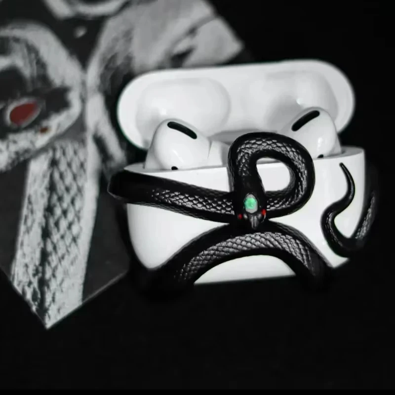 Чехол из смолы в виде змеи для Airpods 4 чехол наушников 4/3/Pro/Pro 2 украшение на заказ
