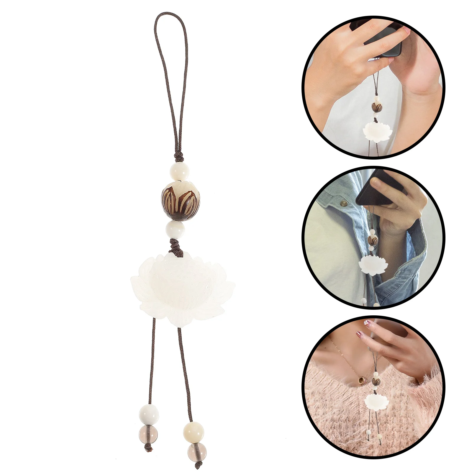 

Mobile Phone Chain Practical Lanyard Wrist Rope Car Crystal Hanging Accessories