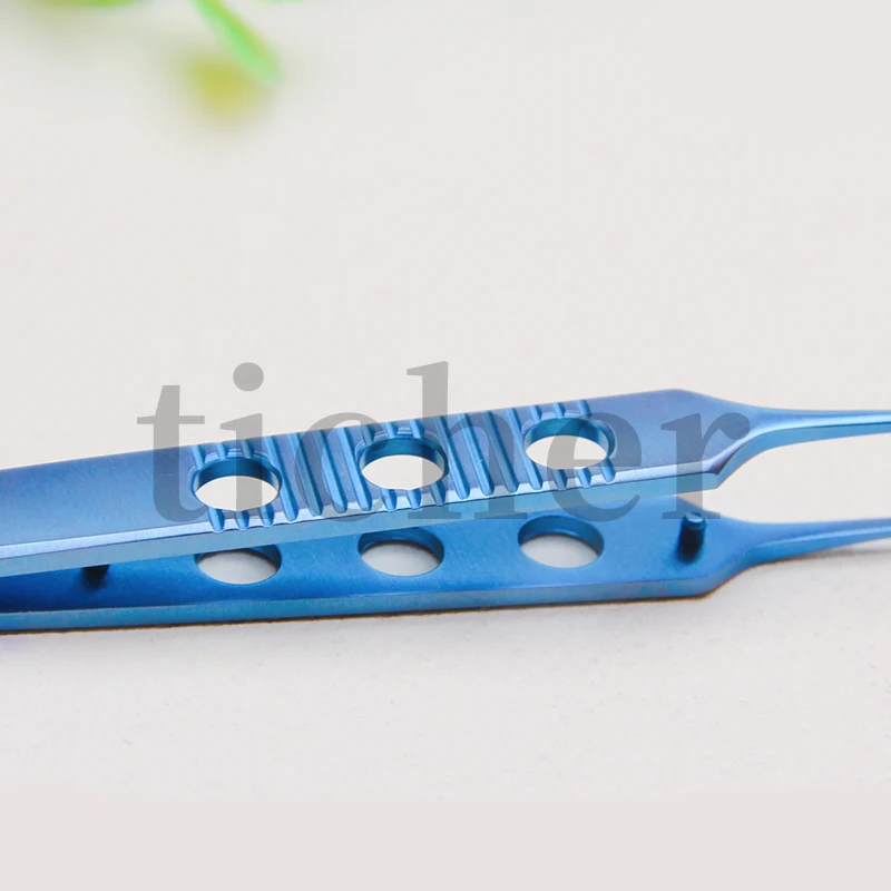 Ophthalmic Capsulorhexis Stainless 3-hole Dovetail Micro Forceps Titanium Tweezers Instruments
