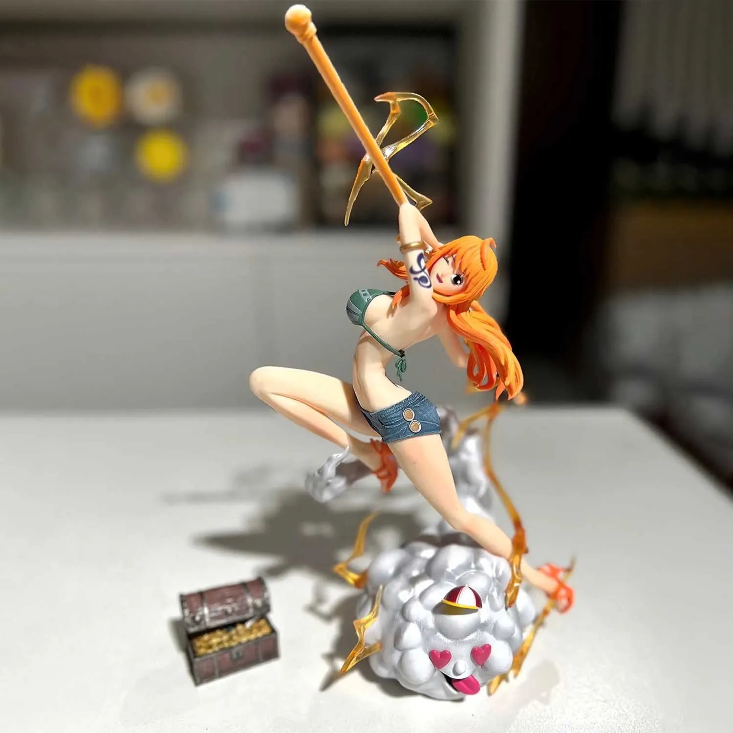 

29cm One Piece Nami Anime Figure Iu Popmax Sexy Hentai Figurine Pvc Sexy Girl Statue Model Doll Collectible Room Desk Decora Toy