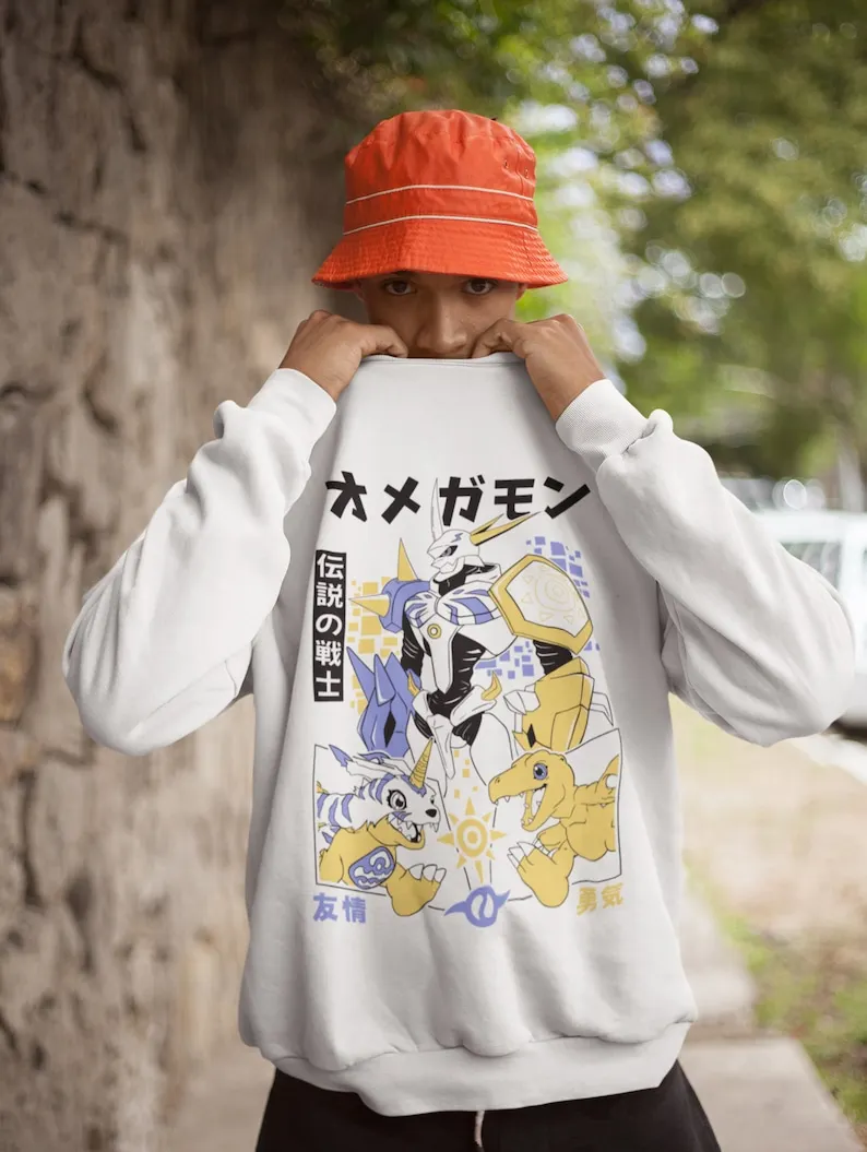 Толстовка Digimon Adventure Guilmon Anime 100 хлопок все размеры