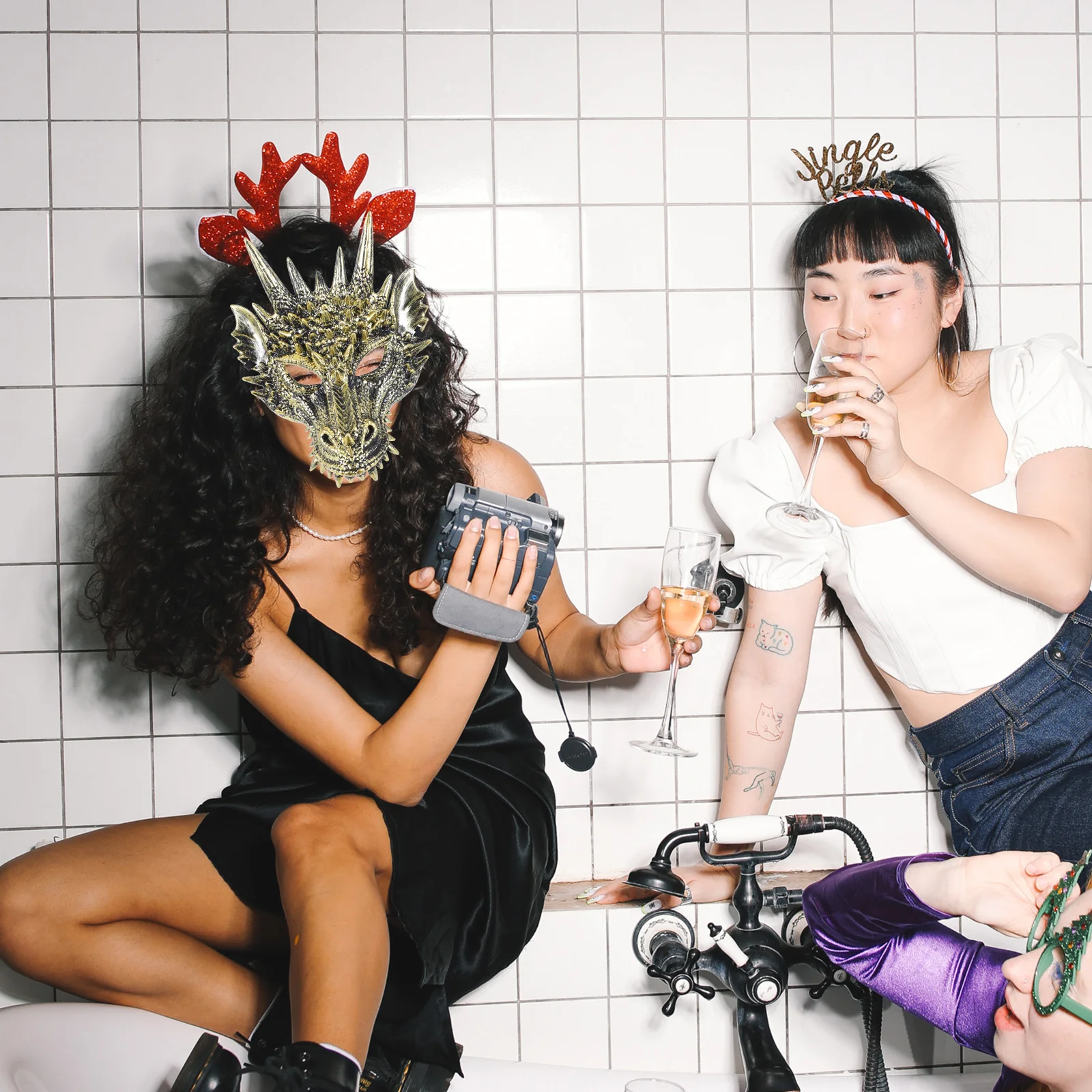 Оперная маска Дракон Животное Макияж Косплей Костюм Аксессуар Мужские костюмы