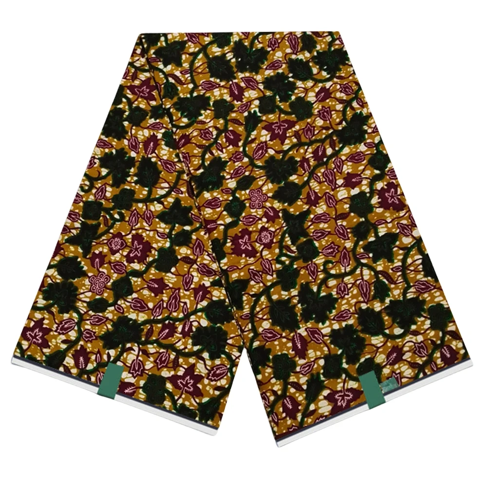 

African Wax Fabric Veritable Wax Nigerian Ankara Block Prints Batik Fabric Dutch Pagne 6yards 100% Cotton For Sewing VL-595