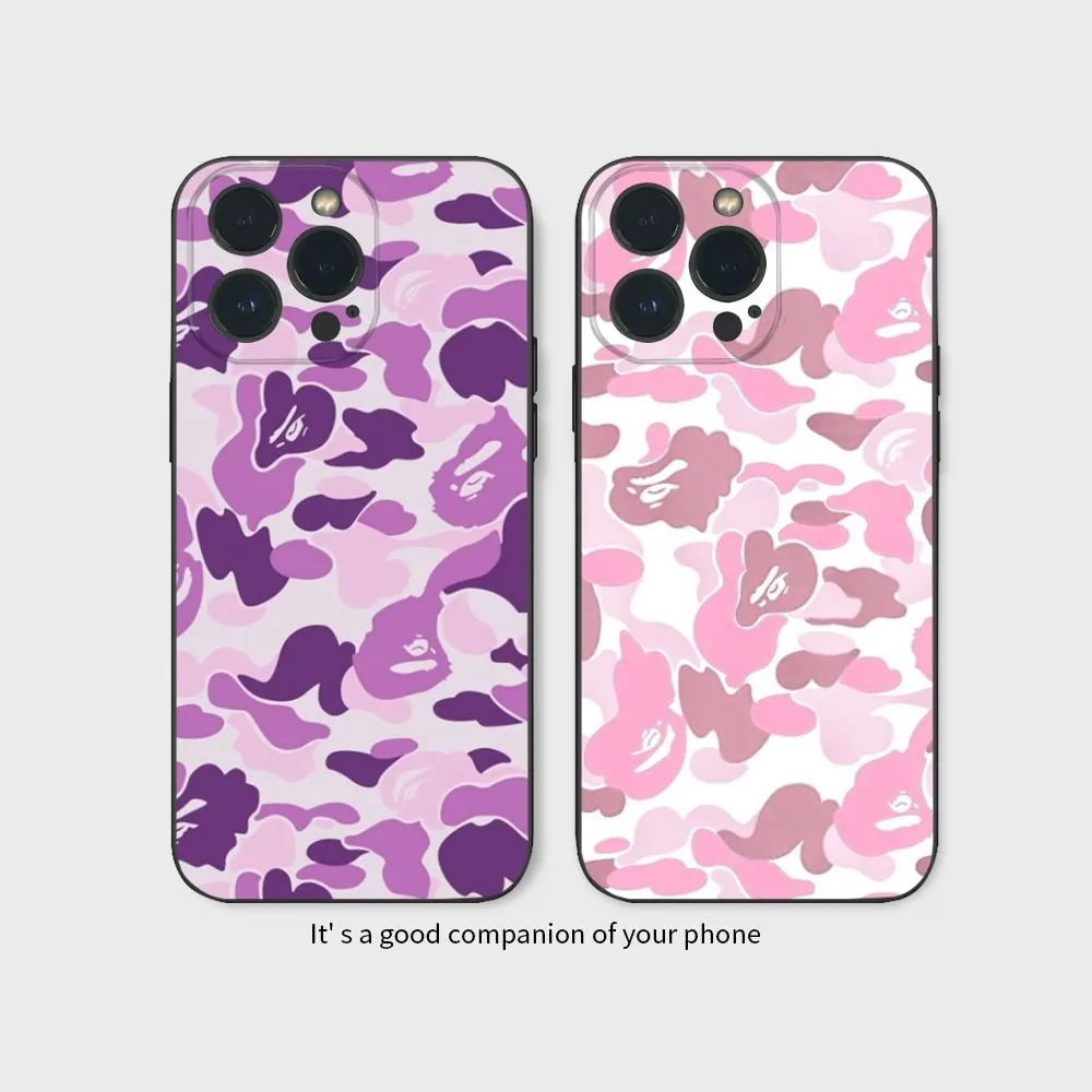 Чехол для телефона ABC CAMO B-bape-E IPhone 16 15 14 13 12 Mini 11 Pro XS Max X XR SE5 6 7 8 Plus мягкий силиконовый