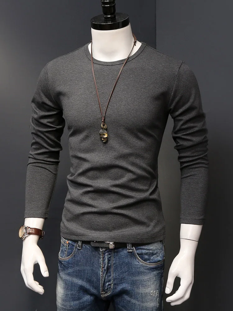 

Мужская футболка с длинным рукавом, с круглым вырезом