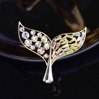 new cute creative mermaid tail brooch fashion personality pin daily wild clothing accessories corsage ins