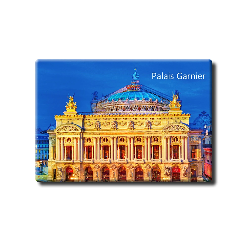 

French "Paris Opera" Tourist Souvenir Tinplate Magnetic Refrigerator Sticker Rigid Creative Home Decoration 27064