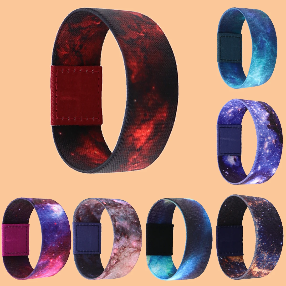 

Браслет на запястье со звездами и космическим принтом для мужчин и женщин