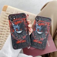 super cool cartoon gengar phone cases for iphone13 12 11pro max xr xs max 8 x 7 se2 soft shell reflective imd back cover