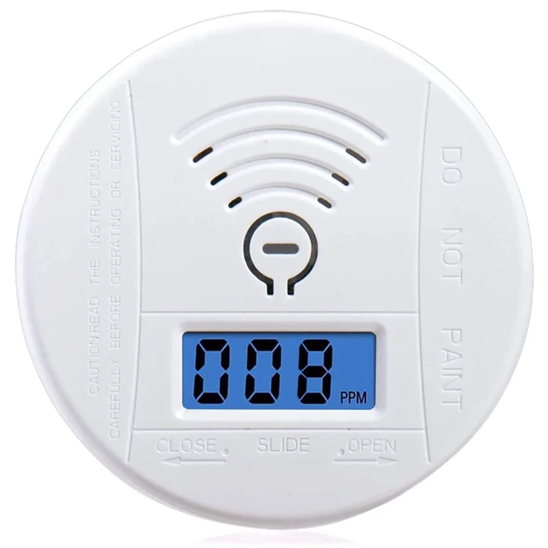 

1 PCS Replaceable Battery-Operated Carbon Monoxide Detectors With Digital Display CO Alarm Device Multifunctional