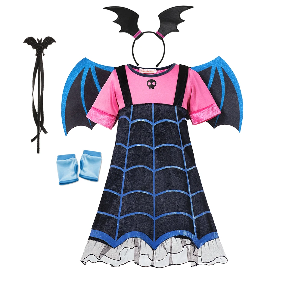 Детский Костюм Вампирины Диснея Платье Принцессы Длиной До Колена С Крыльями