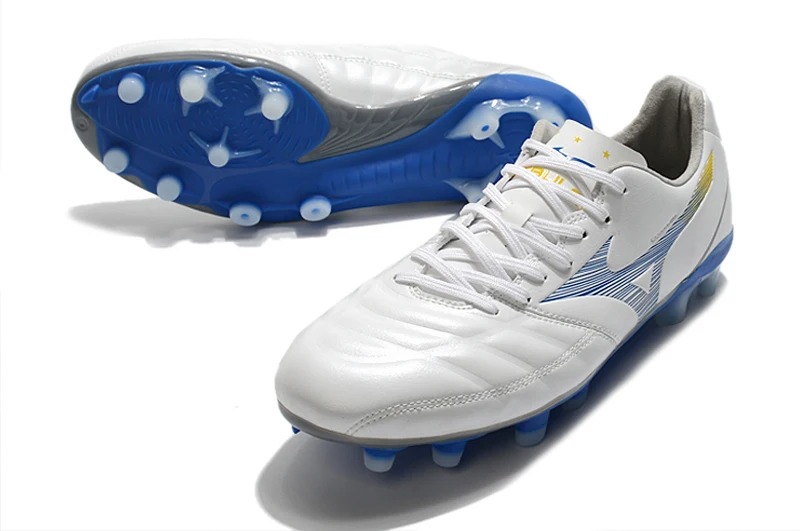 Authentic Mizuno Creation MORELIA REBULA CUP FG Men's Shoes Sneakers Mizuno Outdoor Sports Shoes White/Blue Size Eur 40-45