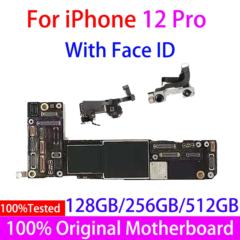 

Original Motherboard for iPhone 12 Pro NO/with Face ID Support System Update CLean iCloud Replace Plate iPhone12 Pro mainboard