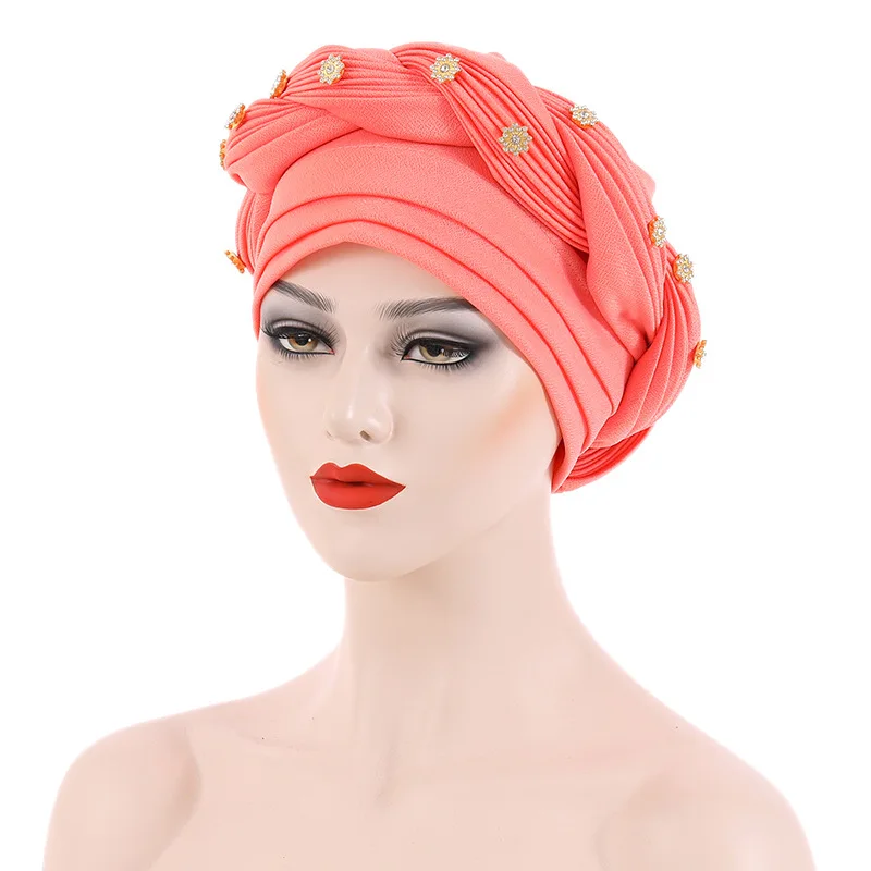 

Heavy Industry Laminated Cross Braid Hat Africa Turban Cap Cross Border Hats for Women Gorras Para Hombres